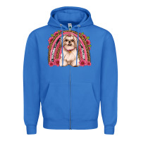 True Royal shih tzu floral rainbow Zipper Hoodie - Artiststas