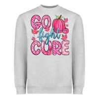 Heather Grey go fight cure Heavyweight Sweatshirt - Zillion Design Studio