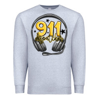Heather Grey 911 dispatcher Premium Sweatshirt - MaliasSmallBusiness