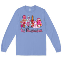 Colony Blue tis the season pink christmas Long Sleeve Tee - AdoDesignShop