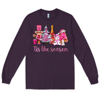 Plum tis the season pink christmas Long Sleeve Tee - AdoDesignShop