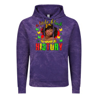 Cloud Purple a little black history with girl juneteenth Vintage Hoodie - texasbilliewilder