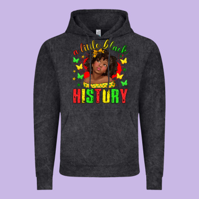 Vintage Hoodie a little black history with girl juneteenth