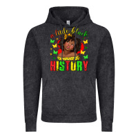 Vintage Black a little black history with girl juneteenth Vintage Hoodie - texasbilliewilder
