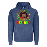 Vintage Denim a little black history with girl juneteenth Vintage Hoodie - texasbilliewilder