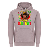 Vintage Zinc a little black history with girl juneteenth Vintage Hoodie - texasbilliewilder