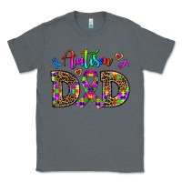 Charcoal Heather rainbow colors autism dad Classic Tee - AdoDesignShop