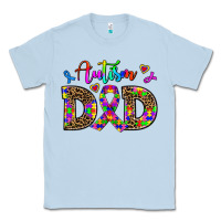Dusty Blue rainbow colors autism dad Classic Tee - AdoDesignShop