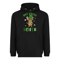 Black one lucky heifer Heavyweight Hoodie - MaliasSmallBusiness