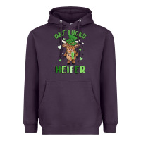 Plum one lucky heifer Heavyweight Hoodie - MaliasSmallBusiness