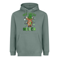 Sage one lucky heifer Heavyweight Hoodie - MaliasSmallBusiness
