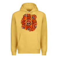 Antique Gold Thanksgiving Turkey With Tartan Patch Premium Hoodie - BundleAndBundleShop