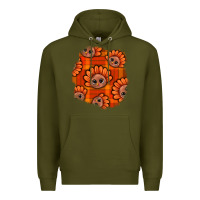 Army Green Thanksgiving Turkey With Tartan Patch Premium Hoodie - BundleAndBundleShop