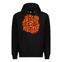 Black Thanksgiving Turkey With Tartan Patch Premium Hoodie - BundleAndBundleShop