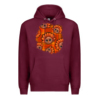 Burgundy Thanksgiving Turkey With Tartan Patch Premium Hoodie - BundleAndBundleShop