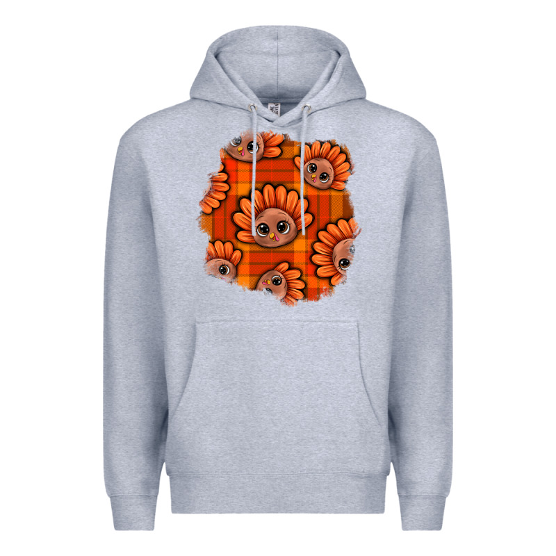 Thanksgiving Turkey With Tartan Patch Premium Hoodie by BundleAndBundleShop | Teevron