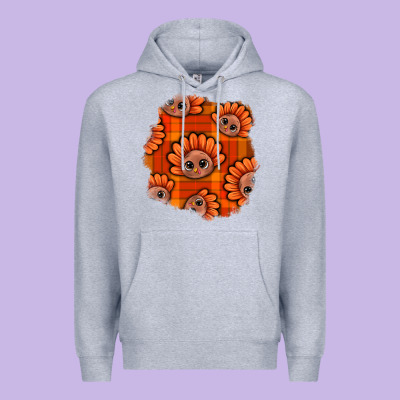 Thanksgiving Turkey With Tartan Patch Premium Hoodie Designed By Bundleandbundleshop