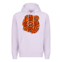 Lilac Thanksgiving Turkey With Tartan Patch Premium Hoodie - BundleAndBundleShop