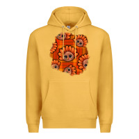 Mustard Thanksgiving Turkey With Tartan Patch Premium Hoodie - BundleAndBundleShop