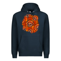 Navy Thanksgiving Turkey With Tartan Patch Premium Hoodie - BundleAndBundleShop