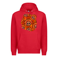 Red Thanksgiving Turkey With Tartan Patch Premium Hoodie - BundleAndBundleShop