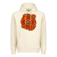 Sandshell Thanksgiving Turkey With Tartan Patch Premium Hoodie - BundleAndBundleShop