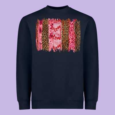 Valentine's Day Love Brushstrokes Heavyweight Sweatshirt Designed By Ranaportraitstore