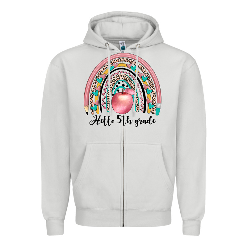 Hello 5th Grade Zipper Hoodie by JahusDesignShop | Teevron
