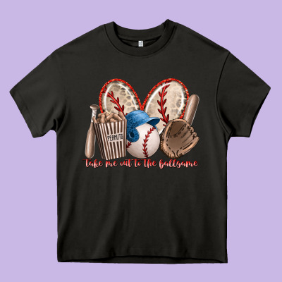 Take Me Out To The Ballgame Heavy Core Tee Designed By Racoondesign