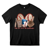 Black take me out to the ballgame Heavy Core Tee - RacoonDesign