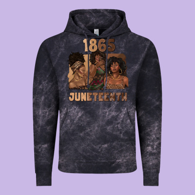 Vintage Hoodie 1865 juneteenth melanin with afro