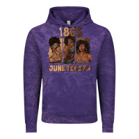 Cloud Purple 1865 juneteenth melanin with afro Vintage Hoodie - texasbilliewilder