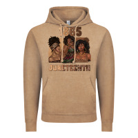 Vintage Coffee 1865 juneteenth melanin with afro Vintage Hoodie - texasbilliewilder