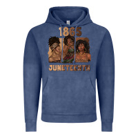 Vintage Denim 1865 juneteenth melanin with afro Vintage Hoodie - texasbilliewilder