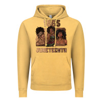 Vintage Mustard 1865 juneteenth melanin with afro Vintage Hoodie - texasbilliewilder