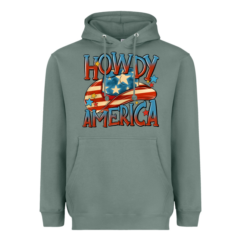 Howdy America Heavyweight Hoodie by MaliasSmallBusiness | Teevron