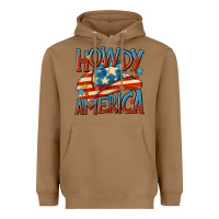 Toasted Coconut howdy america Heavyweight Hoodie - MaliasSmallBusiness