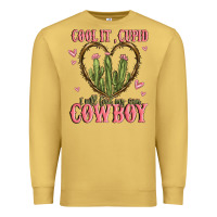 Antique Gold cool it cupid i will find my own cowboy Premium Sweatshirt - MaliasSmallBusiness