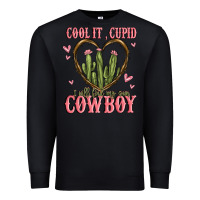 Black cool it cupid i will find my own cowboy Premium Sweatshirt - MaliasSmallBusiness