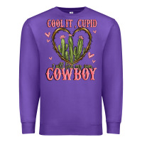 Purple cool it cupid i will find my own cowboy Premium Sweatshirt - MaliasSmallBusiness