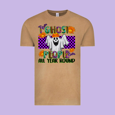 I Ghost People All Year Round Vintage Tee Designed By Texasbilliewilder