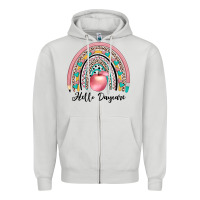 Dove Grey hello daycare Zipper Hoodie - JahusDesignShop