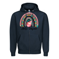 Navy hello daycare Zipper Hoodie - JahusDesignShop