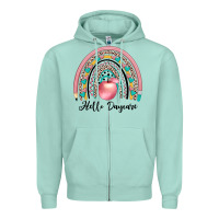 Seafoam hello daycare Zipper Hoodie - JahusDesignShop
