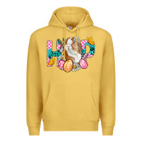 Antique Gold Hop Bunny Easter Premium Hoodie - BundleAndBundleShop