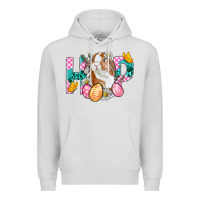 Dove Grey Hop Bunny Easter Premium Hoodie - BundleAndBundleShop