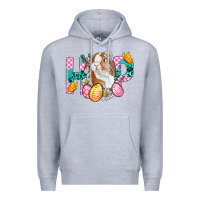 Heather Grey Hop Bunny Easter Premium Hoodie - BundleAndBundleShop