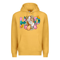 Mustard Hop Bunny Easter Premium Hoodie - BundleAndBundleShop