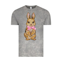 Cloud Rock easter rabbit pink flowers Vintage Tee - BarkalooDesign