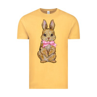 Vintage Mustard easter rabbit pink flowers Vintage Tee - BarkalooDesign